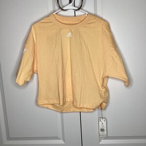 NWT Ladies Adidas Open Back Styling"‎ Short sleeved cropped tee shirt